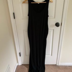 Black maternity maxi dress